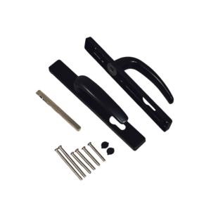 Manilla Puerta Estilo Curvo Color Negro c/Tapa de tornillo