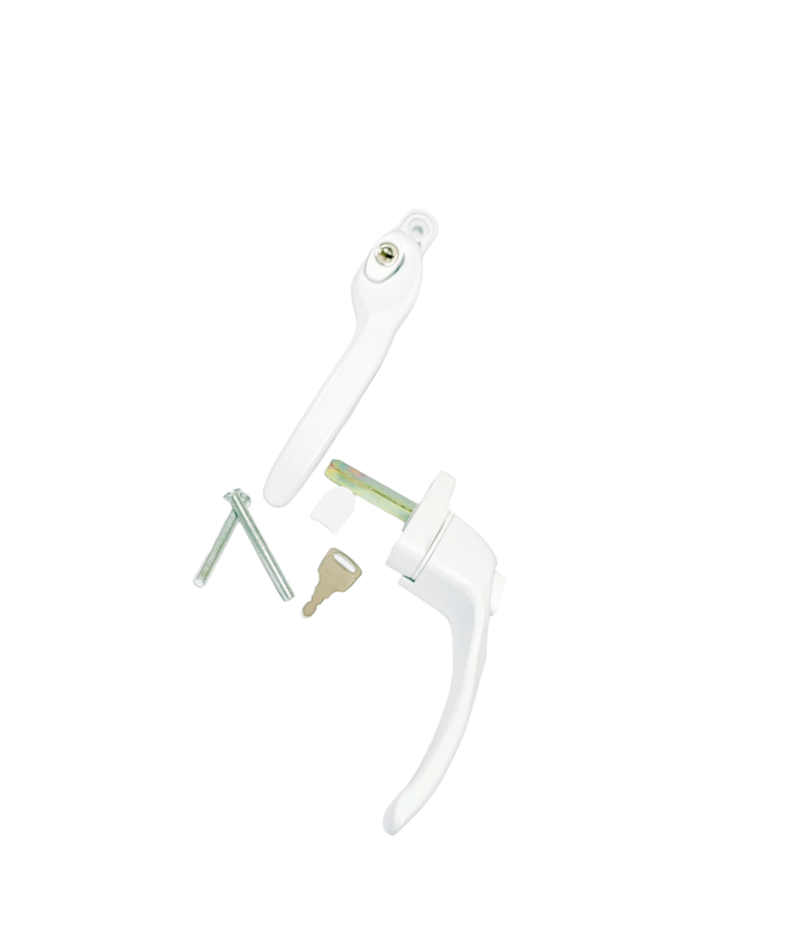Manilla Acodada Izquierda c/llave color Blanco