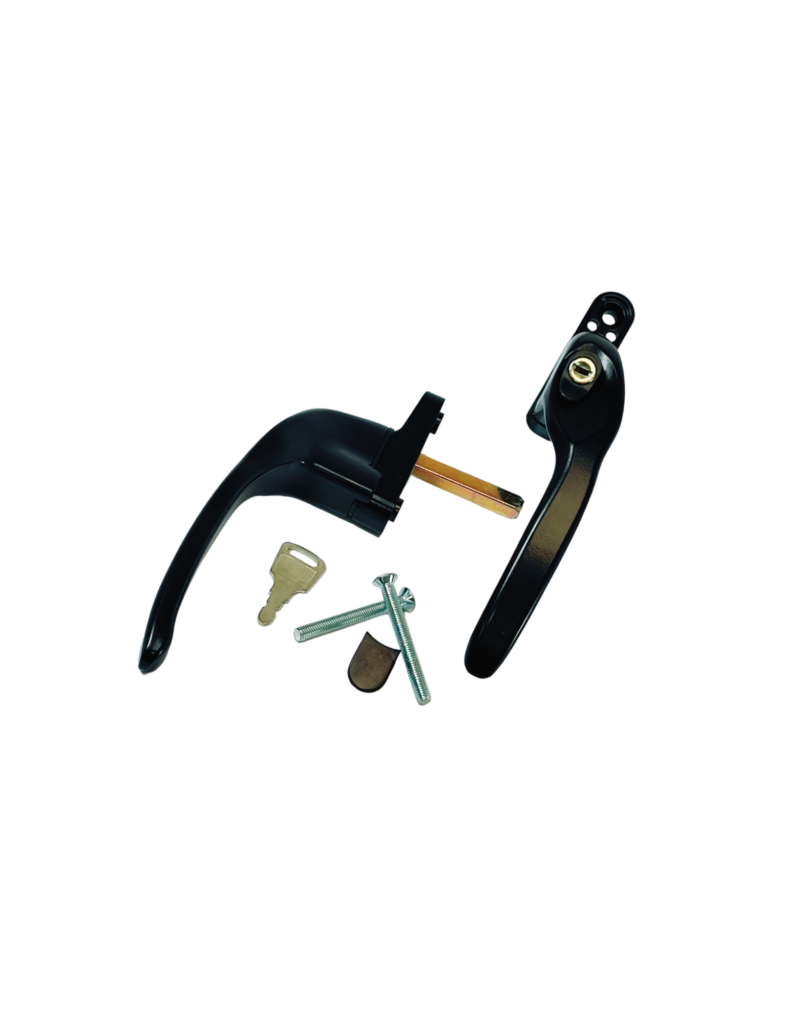 Manilla Acodada Izquierda C/llave color Negra