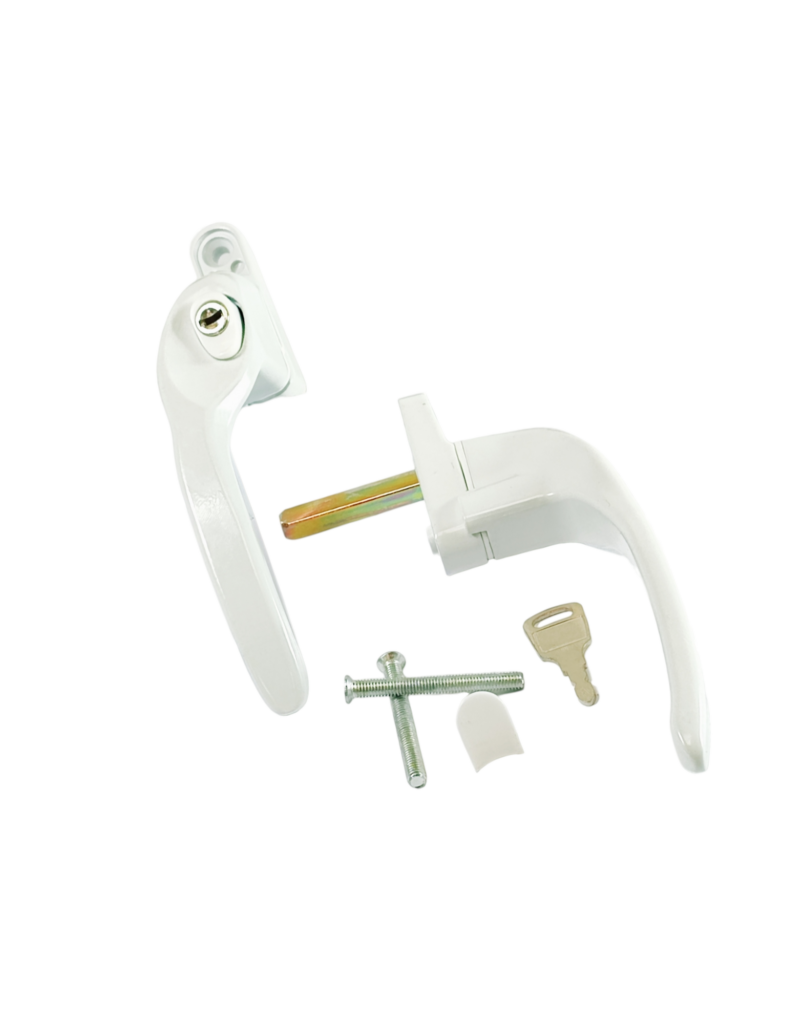 Manilla Acodada Derecha c/llave color Blanco