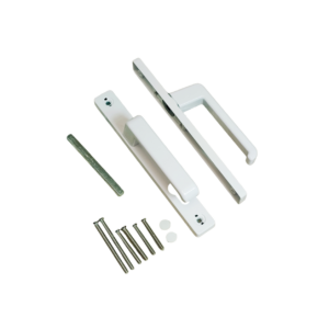 Manilla Puerta Estilo Cuadrado Color Blanco c/Tapa de tornillo