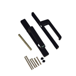 Manilla Puerta Estilo Cuadrado Color Negro c/Tapa de tornillo