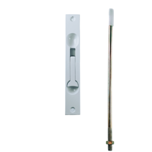 Picaporte tipo cuchara Blanco DLC + barra 25cm