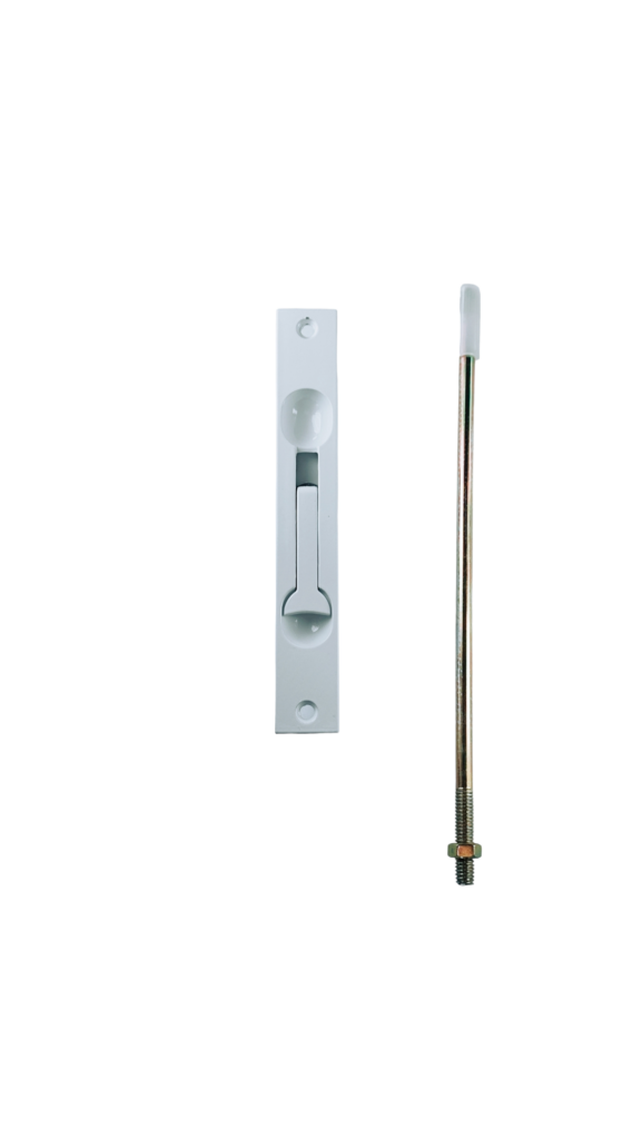 Picaporte tipo cuchara Blanco DLC + barra 25cm