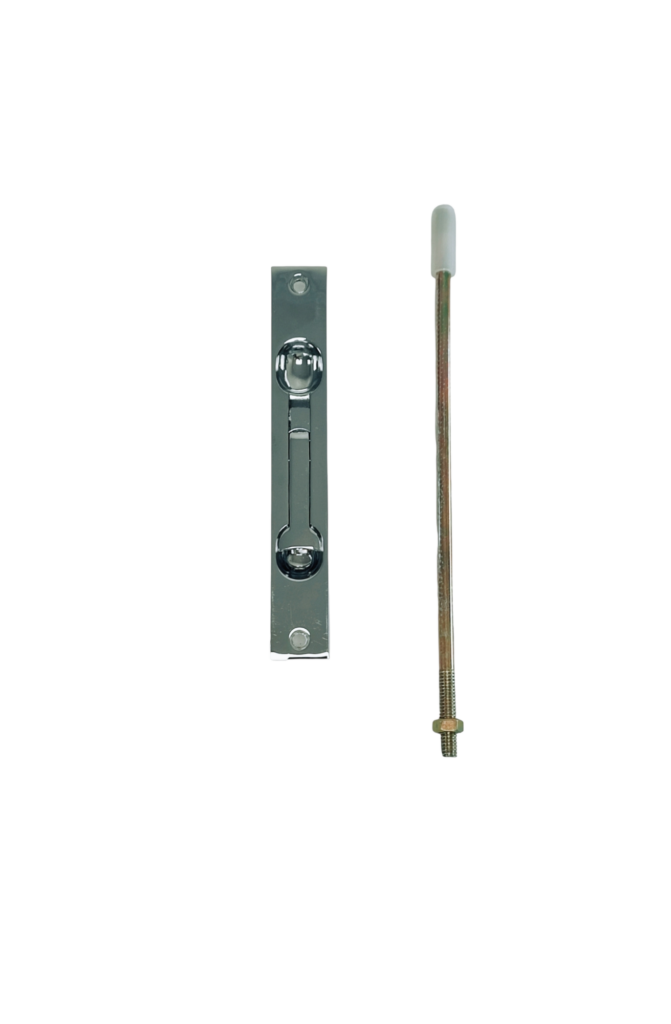 Picaporte tipo cuchara Cromado DLC + barra 25cm