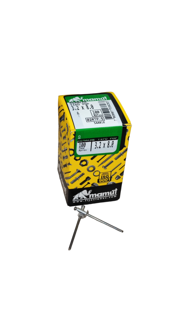 Remache tipo pop #3.2 x 8 c/100u