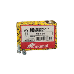 Roscalata C/Barril #8 x 3/8 Brillante c/100u