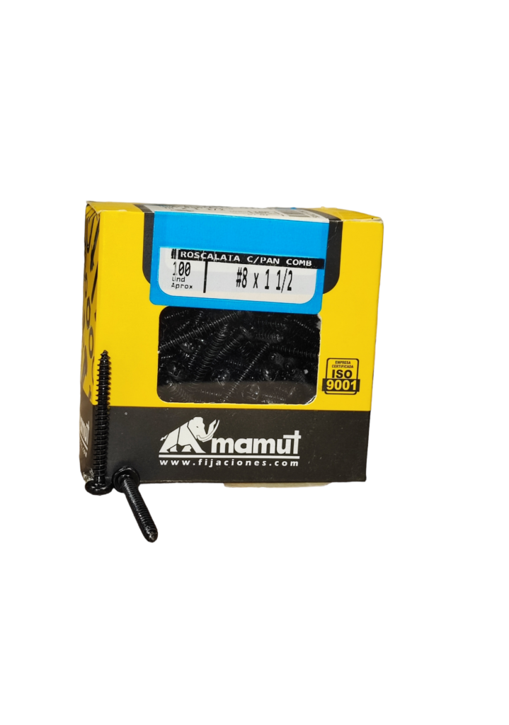 Roscalata C/Binding Combinada #8 x 1 1/2 Negro c/100u