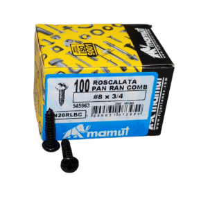 Roscalata C/Binding Combinada #8 x 3/4 Negro c/100u