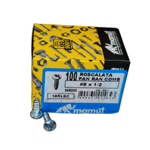 Roscalata C/Binding Combinada #8 x 1/2 Brillante c/100u