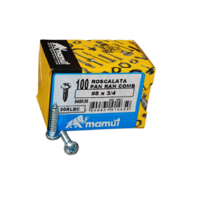 Roscalata C/Binding Combinada #8 x 3/4 Brillante c/100u