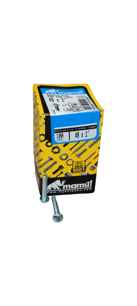 Roscalata C/Binding Combinada #8 x 1 Brillante c/100u