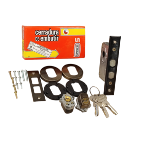 Cerradura Embutir/Seguridad/Bronce Envejecido