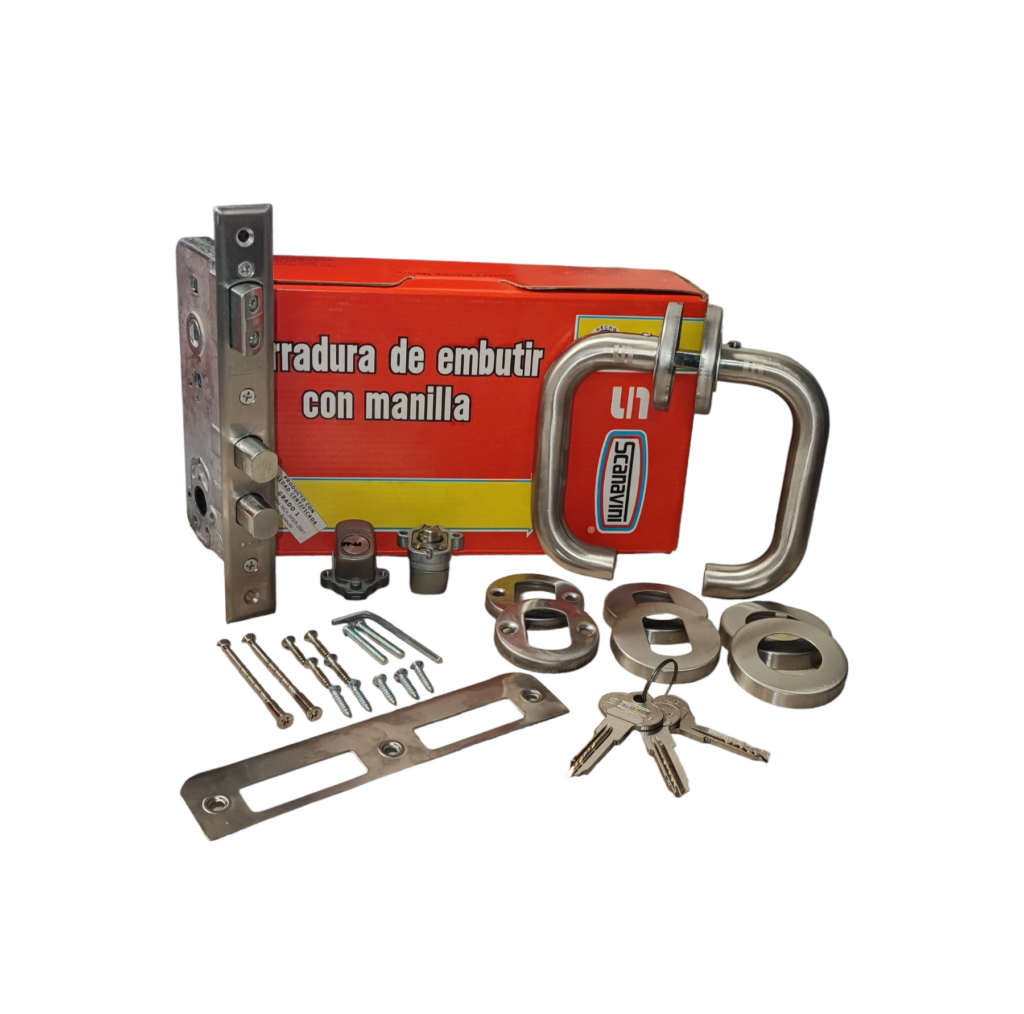 Cerradura Doble-Vuelta 2 Manillas A.Inox tipo U