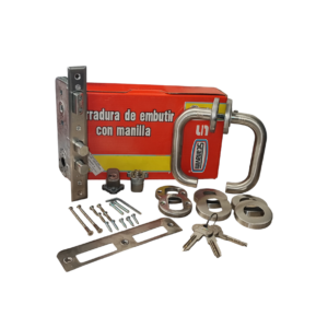 Cerradura Doble-Vuelta 2 Manillas A.Inox tipo U