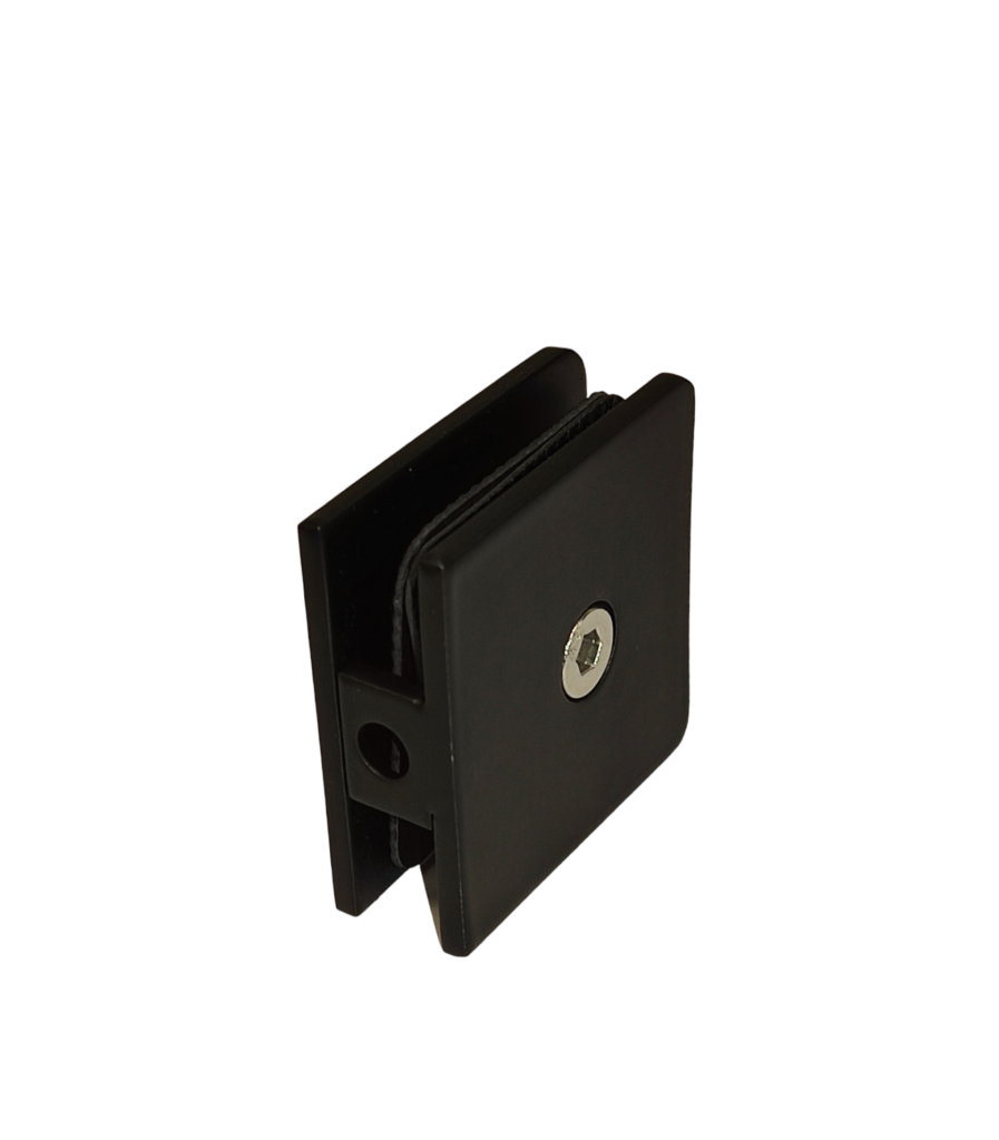 Conector Muro a Vidrio Negro Mate SS304