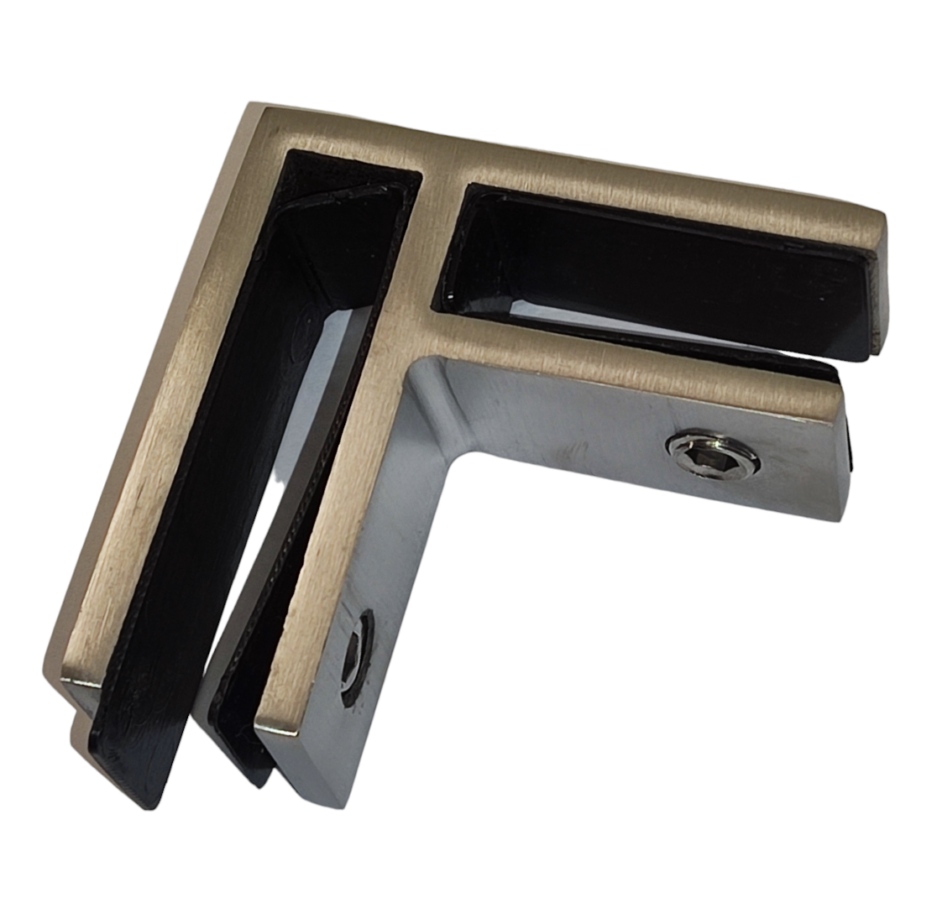 Alineador Baranda 90° Inox SS304 Satin,8 a 12mm