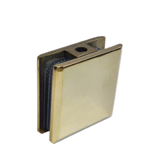 Conector Muro a Vidrio Biselado Oro Titanio SS304