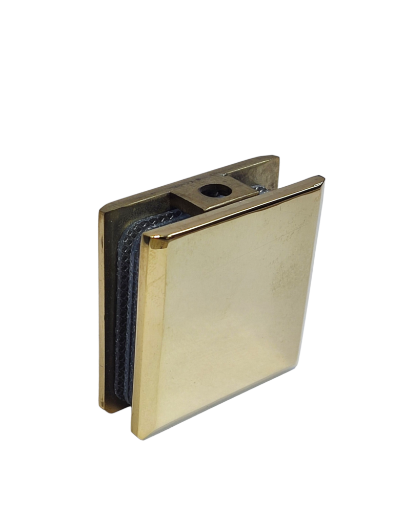 Conector Muro a Vidrio Biselado Oro Titanio SS304