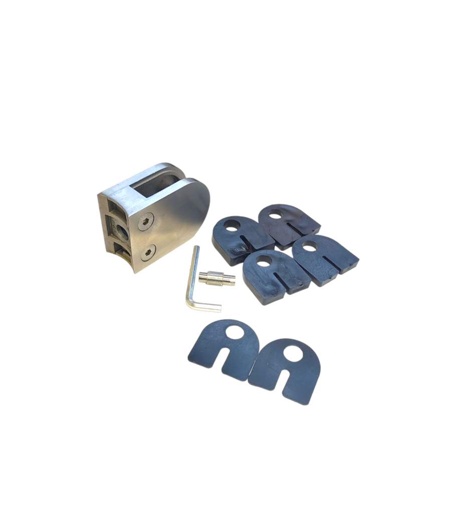 Pinza Base Curva (Tubo 2") Inox SS304 Satin, 8 a 12mm