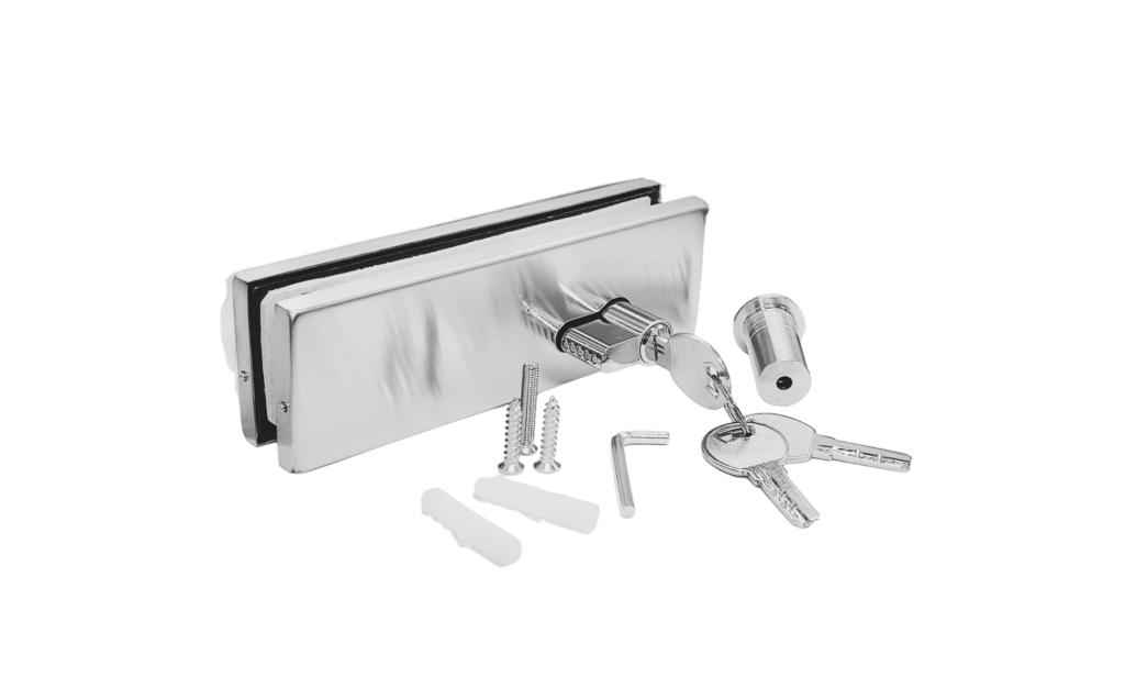 Herraje Cerradura Piso Puerta Protex,SS304 Satin, 3 Llaves