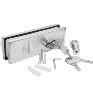 Herraje Cerradura Piso Puerta Protex,SS304 Satin, 3 Llaves