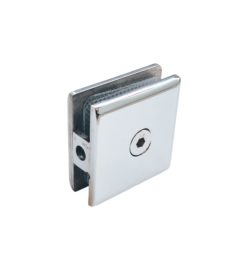 Conector Muro a Vidrio Biselado Cromado SS304