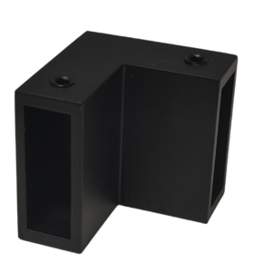Conector Riel Eurobox 90° Negro