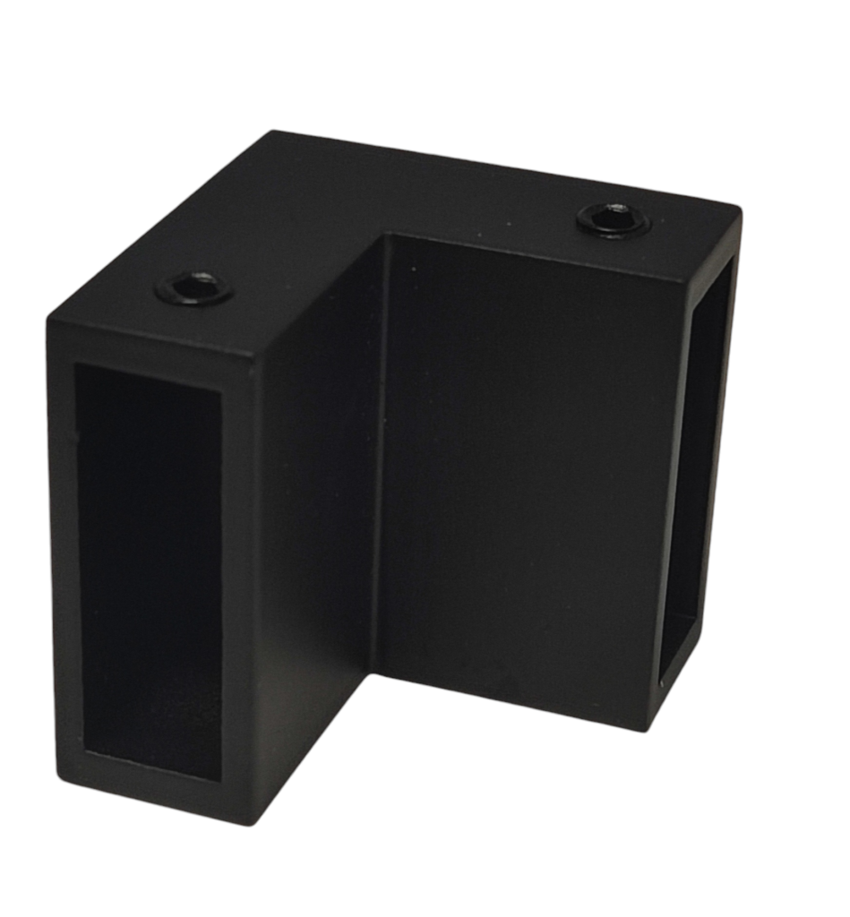 Conector Riel Eurobox 90° Negro