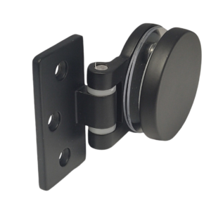 Bisagra Plegable Muro Vidrio 6-10mm SS304 Negro Mate