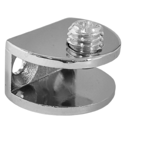 Soporte Repisa Muro Vidrio Media Luna Cromado 6-8mm