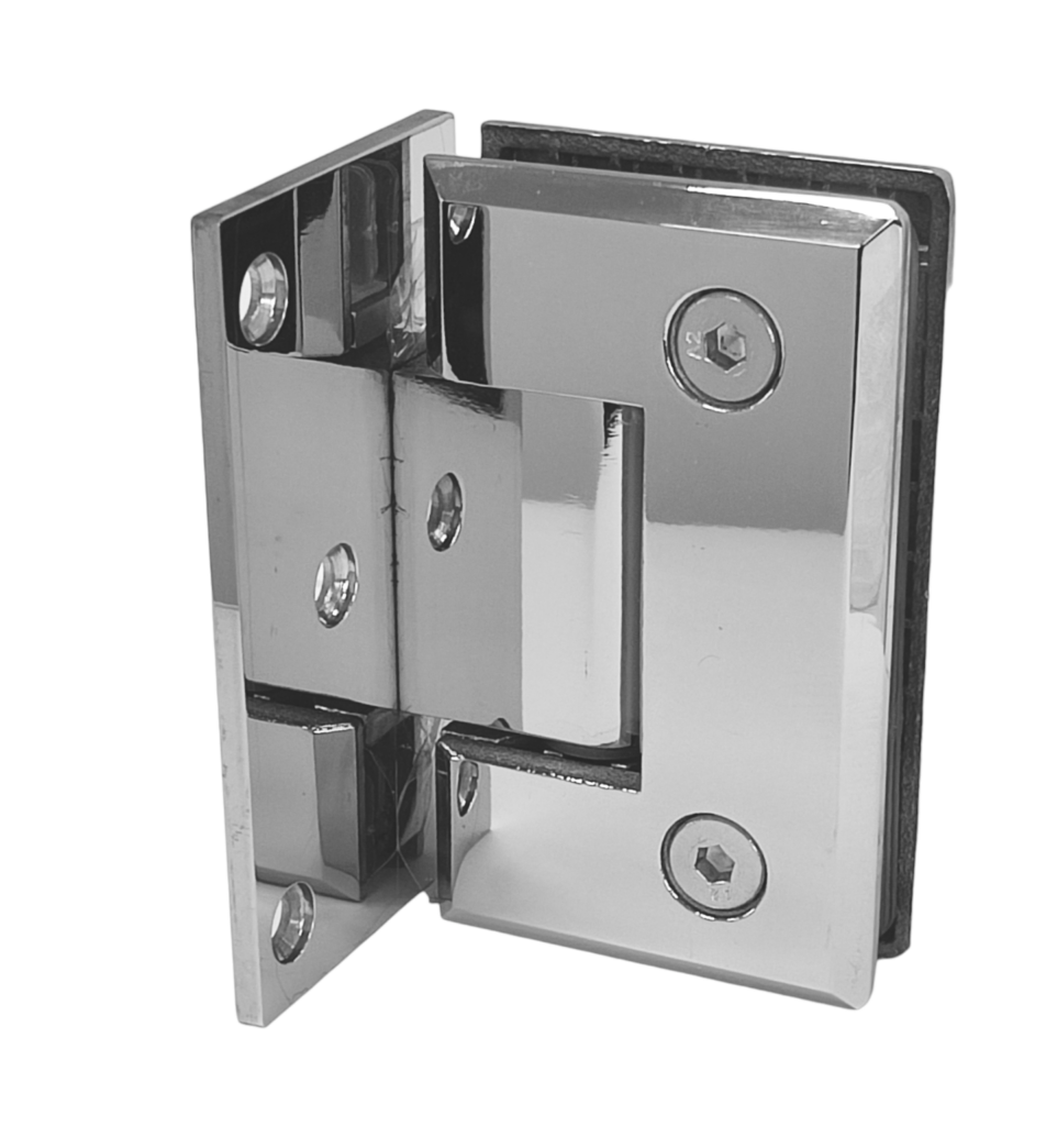 Bisagra Muro a Vidrio Desfasada Biselada Cromado SS304