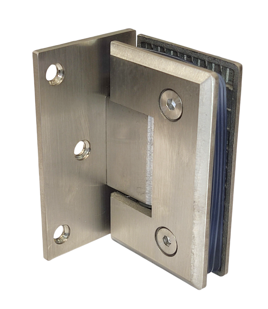Bisagra Muro a Vidrio Desfasada Biselada Satin SS304