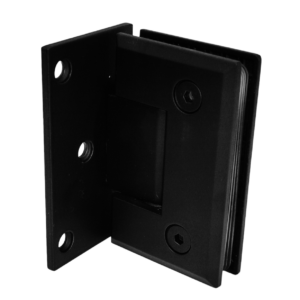 Bisagra Muro a Vidrio Desfasada Biselada Negro Mate SS304