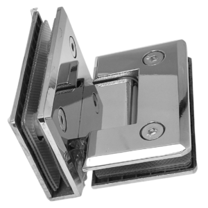 Bisagra Vidrio a Vidrio 90° Biselada Cromada SS304
