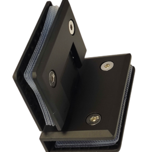 Bisagra Vidrio a Vidrio 90° Biselada Negro Mate SS304