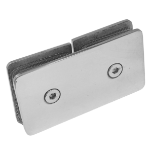 Conector Vidrio a Vidrio 180° Biselado Cromado SS304