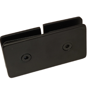 Conector Vidrio a Vidrio 180° Biselado Negro SS304