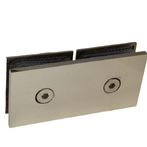 Conector 180° Vidrio a Vidrio Satín SS304