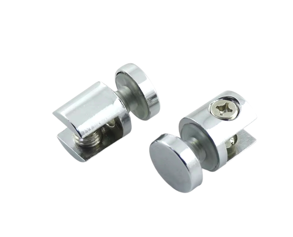 Soporte Repisa Vidrio a Vidrio Cromado 8-10mm