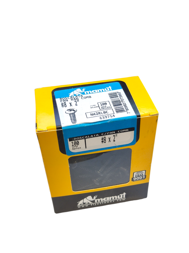 Roscalata C/Binding Combinada #8 x 2 Negro c/100u