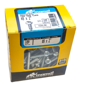 Roscalata C/Binding Combinada #8 x 2 Negro c/100u