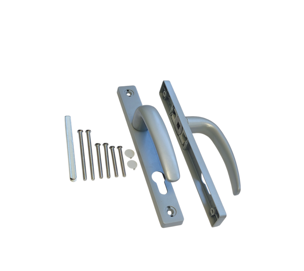 Manilla Puerta Estilo Curvo Color Mate c/Tapa de tornillo