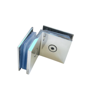 Conector Vidrio a Vidrio 90° Biselado Cromado SS304