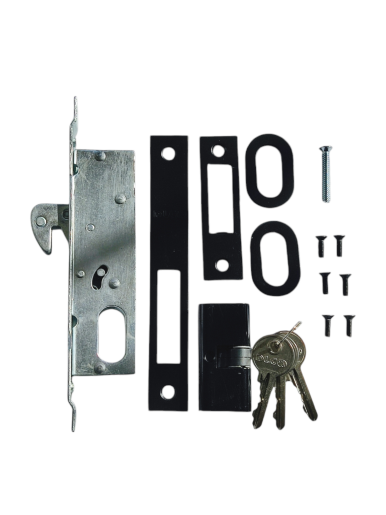 Cerradura picoloro Negra DLC + cilindro + llaves