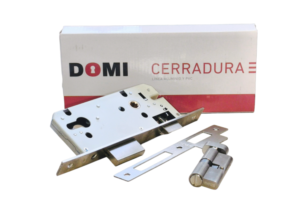 Cerradura 4585+Cilindro 70mm Baño/Mariposa+Bocallave