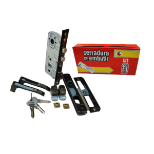 Cerradura Doble/Vuelta 2 Manillas Bronce Env 923