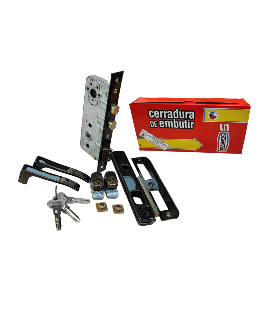 Cerradura Doble/Vuelta 2 Manillas Bronce Env 923