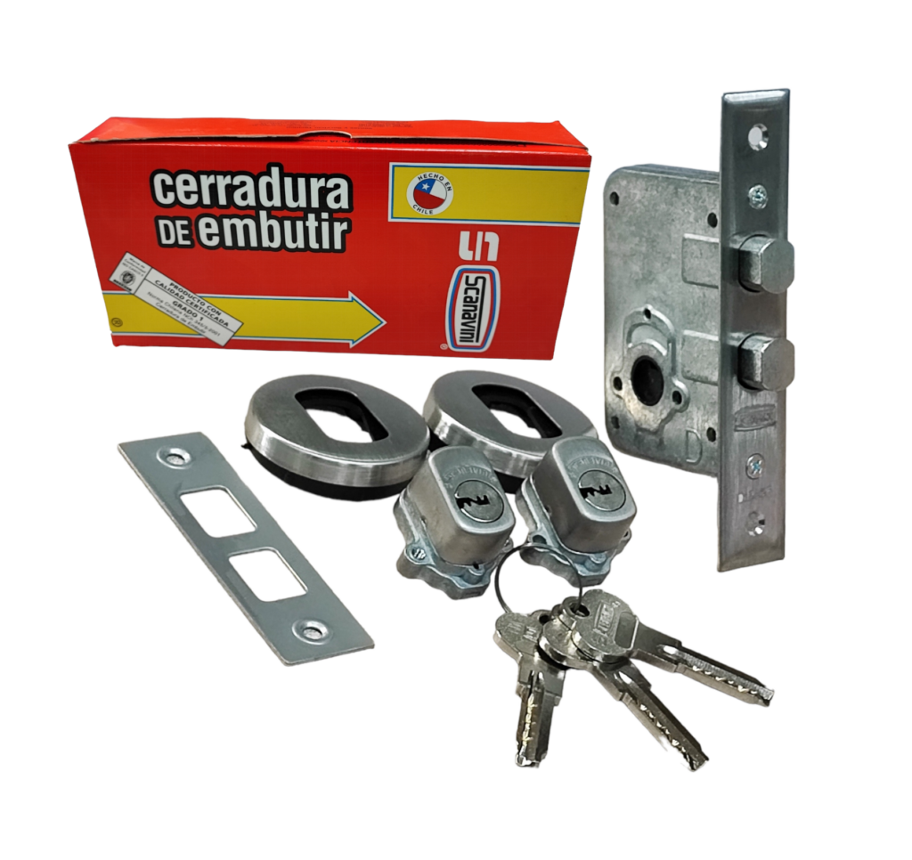 Cerradura Doble-Vuelta/Seguridad/A. Inox
