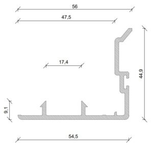 Clip Traslapo Corredera 5,95m